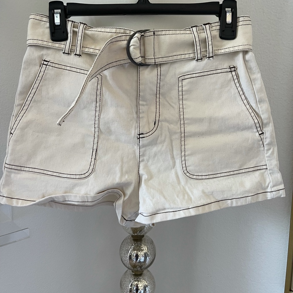 BP high waisted ivory small shorts